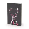 Notizbuch A4 blanko Hirschmotiv Granit