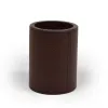 Runder Stiftebecher Hirsch H 10 cm D 7 5 cm Leder Mocca
