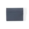 Kartenetui flach, 6 cc, Kollektion 1977, Leder, Blau