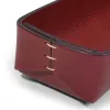 Leder Stiftablage Stitch Schmal Bordeaux - 5