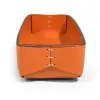 Leder Stiftablage Stitch Schmal Orange - 5