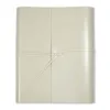 Leder Fotoalbum mit Band 50 Blatt Creme