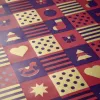 Geschenkpapier Christmas Squares 3er-Set Rot - 2