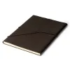 Leder Notizbuch A4 mit Band Choco - 2