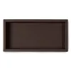 Leder Tablett Hirschleder 24x12 cm Moccabraun